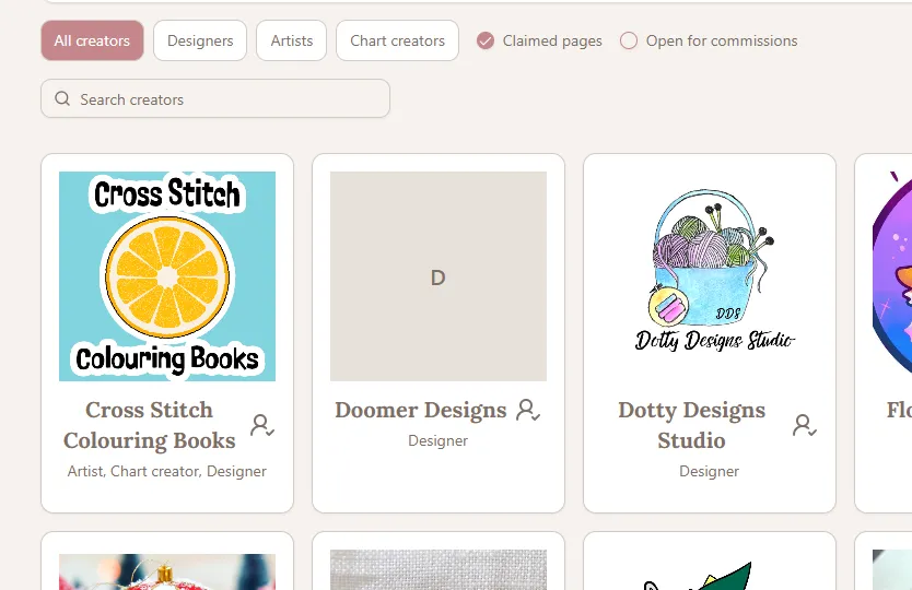 Flosshaven cross stitch designers