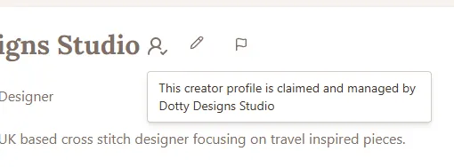 Flosshaven claimed cross stitch designer page