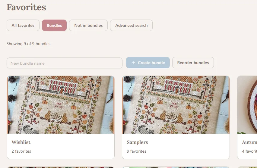 Flosshaven cross stitch pattern favorites list