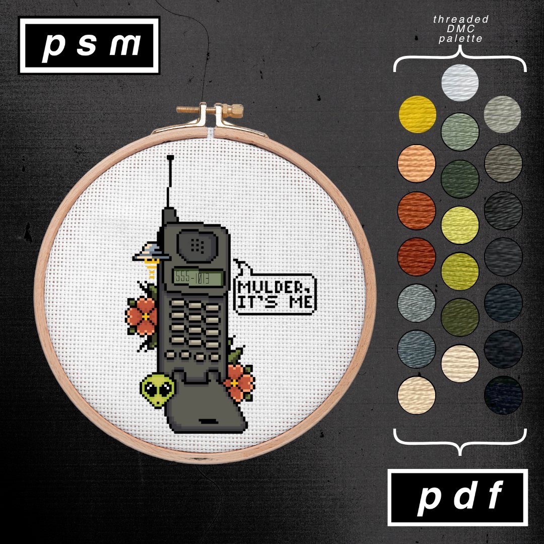 Thumbnail for 'Mulder It's Me' X-Files Cell Phone Pattern