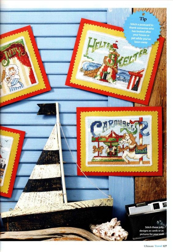 Retro Style Beach Cards (Set of 4)