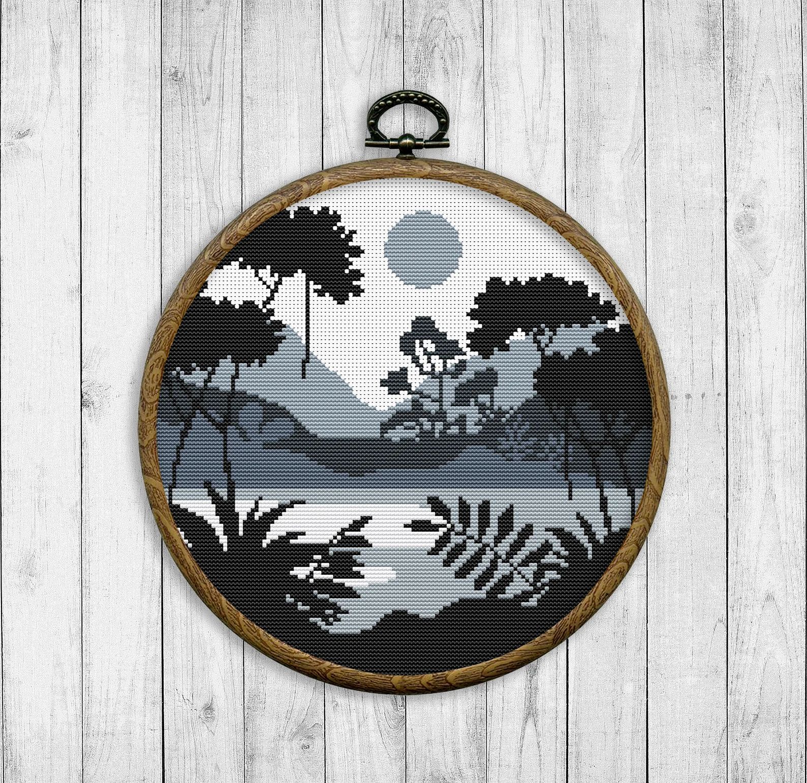 Thumbnail for Monochrome River Landscape