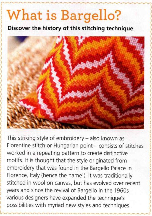 Floss Patterns Flosshaven - Bargello Cushion by Heather Nugent
