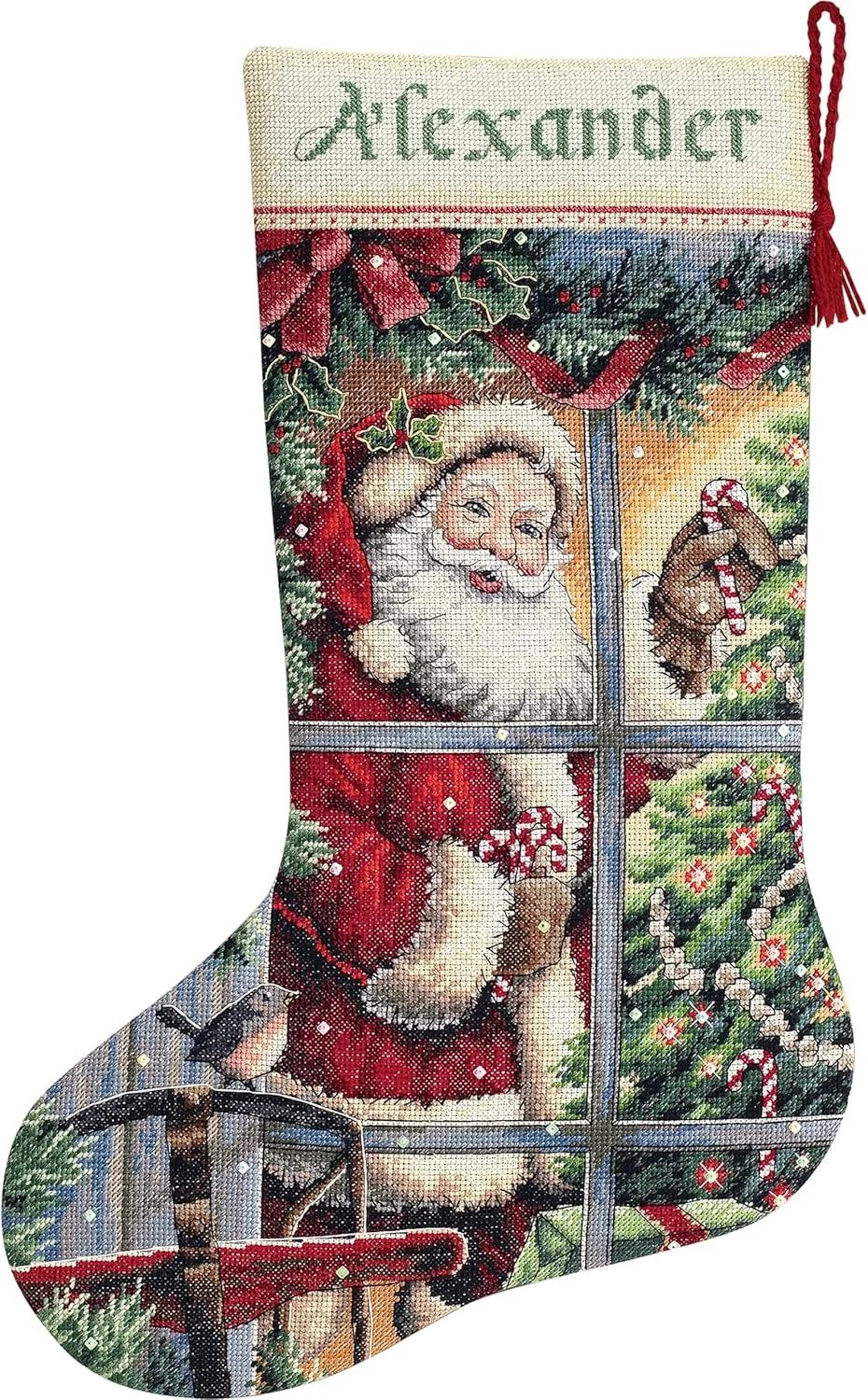 Thumbnail for Candy Cane Santa Stocking