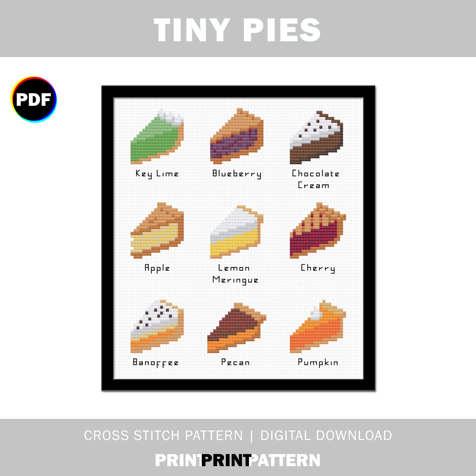 Flosshaven - Tiny Pies by PrintPrintPattern