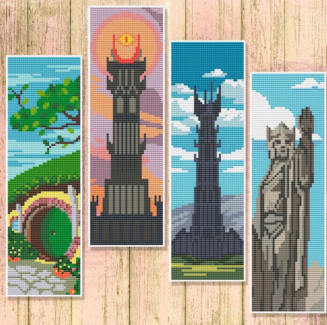 Thumbnail for Bookmarks LOTR Cross Stitch Pattern