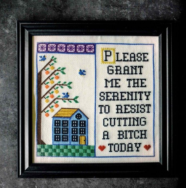 Please Grant me the Serenity to Resist Cutting a B**** Today