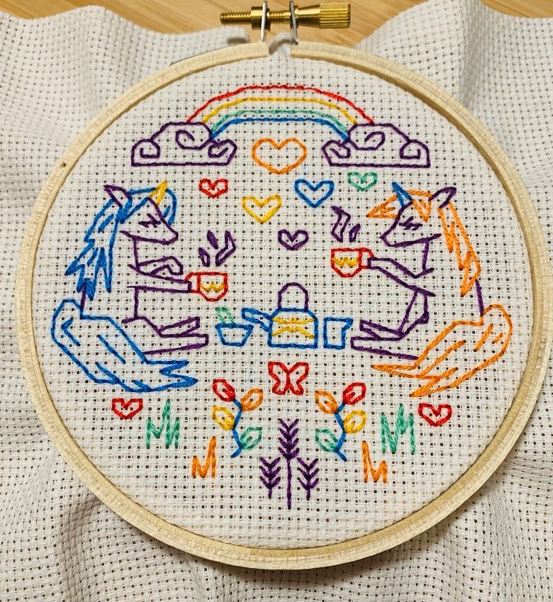 Thumbnail for Unicorn Tea Party Blackwork