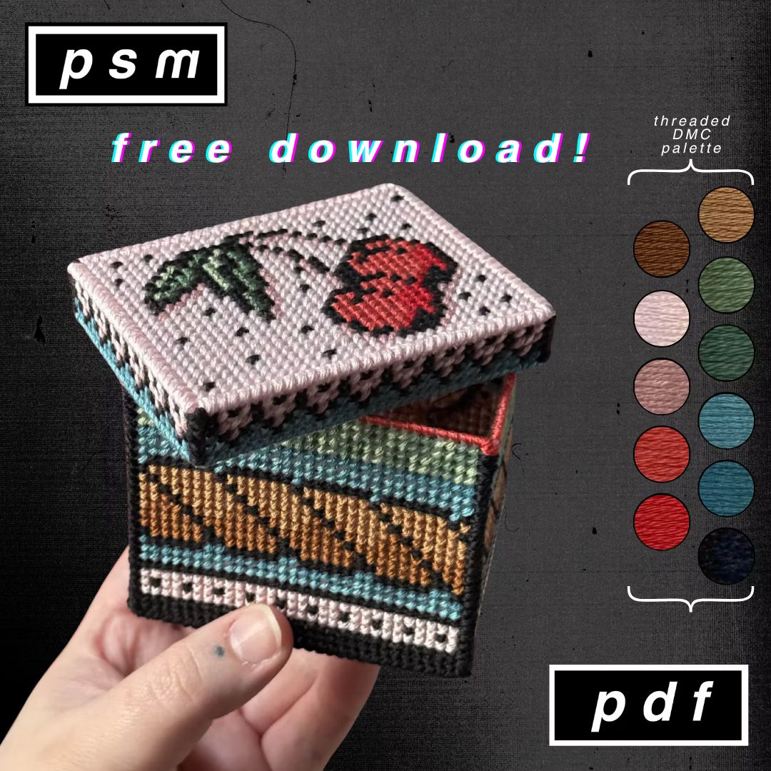 Thumbnail for Cherries & Rope Mini Box Plastic Canvas