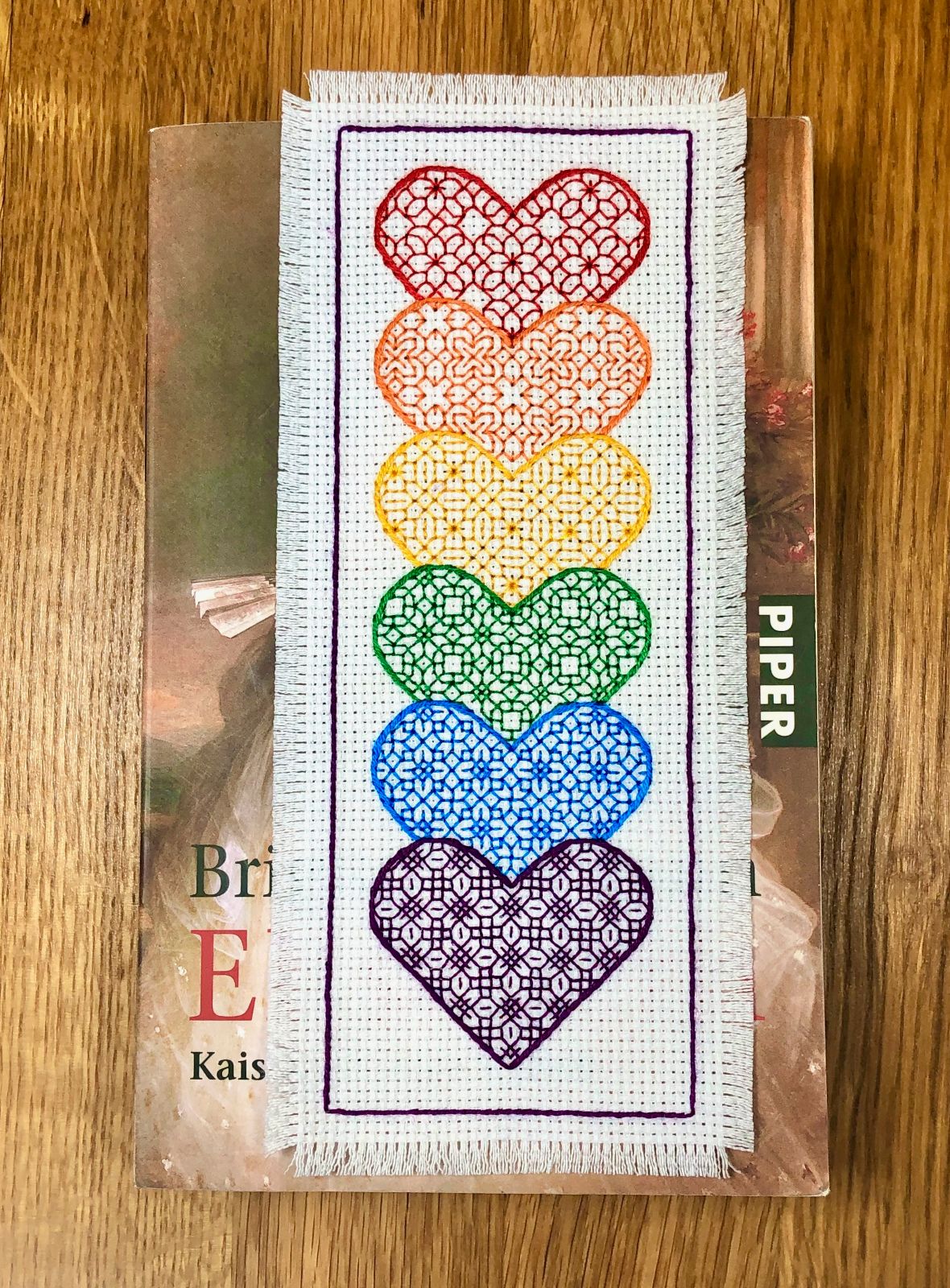 Thumbnail for Blackwork Hearts Bookmark