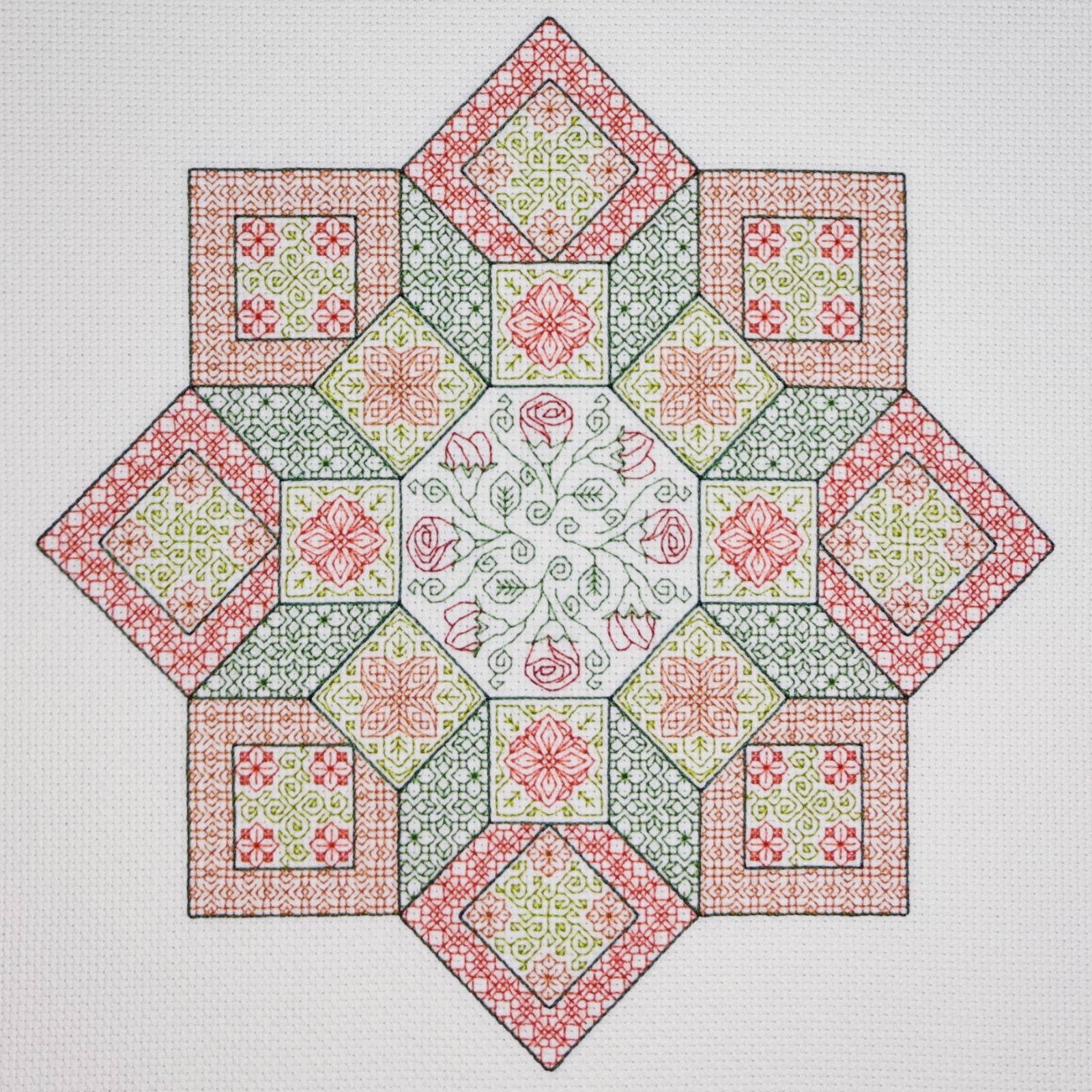 Thumbnail for Abstract Wreath Blackwork Sampler