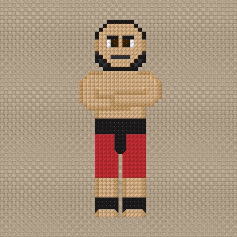 Thumbnail for Yokozuna Cross Stitch Pattern