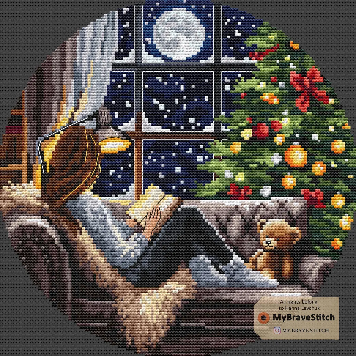 Thumbnail for Girl Reading by the Christmas Tree