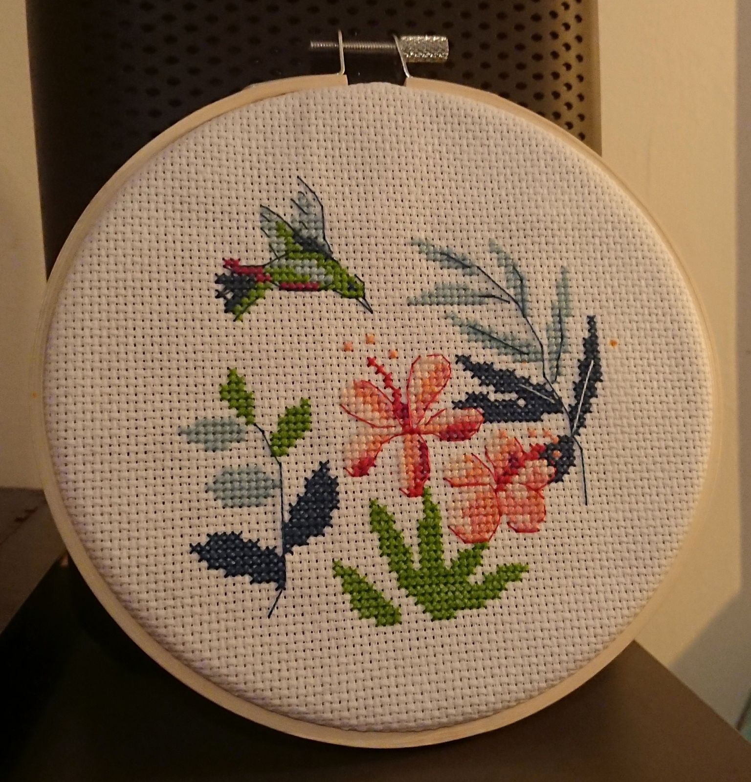 Hummingbird - First cross stitch